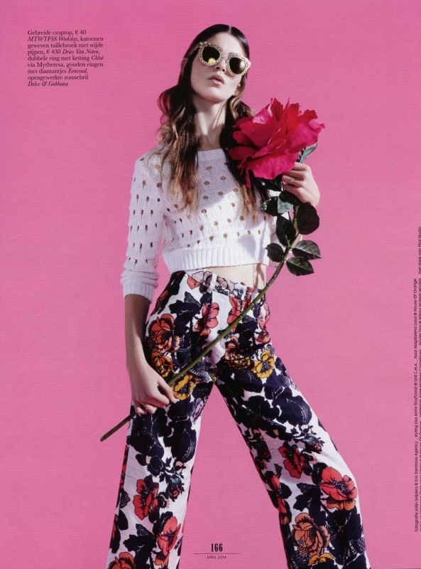 Tess de Vries for Dutch Elle April 2014 Photographer Jolijn Snijders 